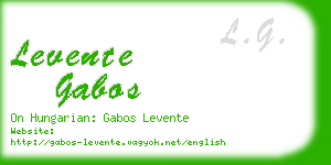 levente gabos business card